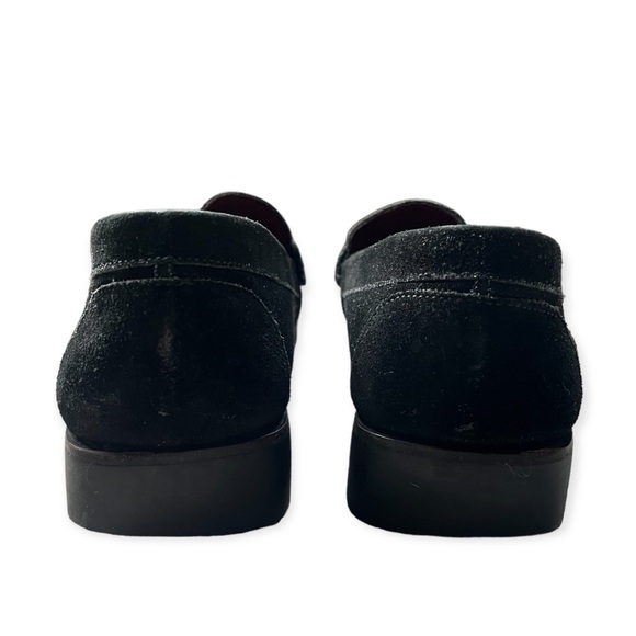 Salvatore Ferragamo Sport Black Suede Leather Loafers with Gold Buckle –Size 8.5 - Picture 8 of 16
